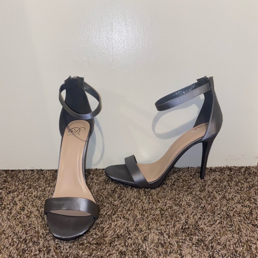 Silver Sandal Heels